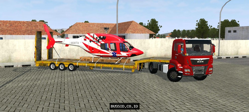 MAN TGS 4x4 Trailer Helikopter